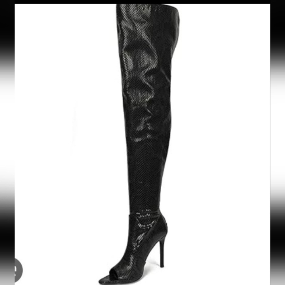 Cape Robbin Black Over the Knee Boots
